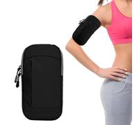 Brazalete para teléfono con bolsillos con cremallera, resistente al agua, universal, doble bolsillo, se adapta a todos los dispositivos de hasta 6.7 pulgadas, accesorios de correr para mujeres y