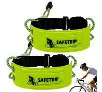 Brazalete reflectante para correr, equipo de seguridad elástico al aire libre, deportes nocturnos, senderismo, ciclismo, caminar, banda ajustable de alta visibilidad para una mayor protección nocturna