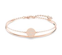 Brazalete Sublima, Blanco, Acabado en oro rosa de 18 quilates OS