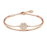 Brazalete Sublima, Blanco, Baño tono oro rosa OS