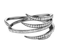 Brazalete The Vienna Collection, Pluma, Blanco, Baño de rutenio M