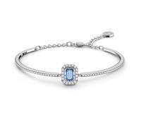 Brazalete Una Angelic, Talla octogonal, Pavé, Azul, Baño de rodio OS