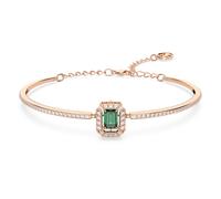 Brazalete Una, Talla octogonal, Pavé, Verde, Baño tono oro rosa OS