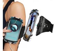 Brazalete universal para correr, rotación de 360 grados para quitar el brazalete del soporte del teléfono móvil, apto para iPhone 11 12 X Xr Xs Max 11/12 Pro Samsung S9+ S10+ Plus