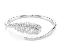 Brazalete Vienna, Tallas mixtas, Pluma, Blanco, Baño de rodio M