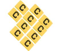 Brazaletes de Capitán para Fútbol, Brazalete de Capitán de Fútbol de Nailon con Brazalete de Capitán de 10 Piezas para Fútbol (Yellow)