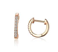 Brazaletes Huggie de plata ley 925 con circonitas cúbicas(Sce498c)
