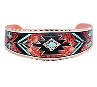 Brazaletes nativos americanos con punta de flecha/Zuni/Azteca/Navajo/Ángel/Signo de la Paz/Árbol de la Vida/Diseños SW / Pulseras Art Deco 14 diseños, Cobre, Sin gemas.