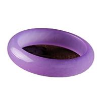 Brazaletes para Mujer, Accesorios de Natural, Pulsera de Jade, joyería de jadeíta Tallada a Mano, Brazalete Redondo para Hombres y Mujeres, Regalos (Color de la Gema: Morado, 60 6
