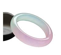 Brazaletes para Mujer, Pulsera de Jade Natural para Mujer, Estilo Chino, ágata Blanca, Brazalete Redondo, día de la Madre, joyería con Caja (60)