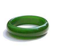 Brazaletes para Mujer, Pulsera de Jade Tallada, Pulsera de calcedonia de Jade Verde, Trabajo Hecho a Mano para tallar y pulir Joyas para Mujeres y niñas genuinas (54 mm)
