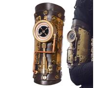 Brazaletes Steampunk - Construcción de cuero PU, correa ajustable, detalles de metal, protector de muñeca de traje | traje de cosplay trajes temáticos ropa de escenario ferias del renacimiento estilo