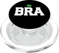 Brazil Country Code with Flag Trendy College Font PopSockets PopGrip para MagSafe