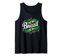 Brazil Flag Double Banner Country Football Fan Camiseta sin Mangas