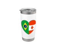Brazil y Canada United in Roots Vaso térmico de acero inoxidable de doble pared