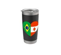 Brazil y Canada United in Roots Vaso térmico de acero inoxidable de doble pared