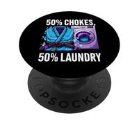 Brazilian Jiu Jitsu 50% Chokes 50% Laundry BJJ PopSockets PopGrip Adhesivo