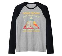 Brazilian Jiu Jitsu BJJ MMA Algunas Personas Necesitan un Abrazo Camiseta Manga Raglan
