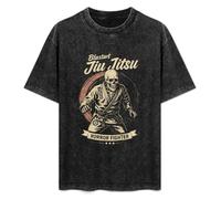 Brazilian Jiu Jitsu Horror Fighter Skull Street BJJ Judo Mens T-Shirt Black Unisex Top tee 3XL