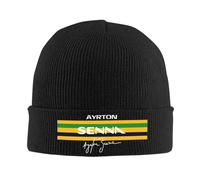 Brazilian Piloto de Carreras Ayrton Senna Gorros de calamitas Ropa Urbana Wentre Mujeres cálidas Sombrero de Punto Masculino Unisex Gorro de Adulto
