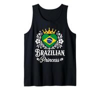 Brazilian Princess Brazil Flag Proud Brazilian Girl Camiseta sin Mangas