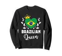 Brazilian Queen Brazil Flag Proud Brazilian Woman Sudadera