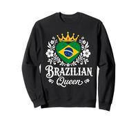 Brazilian Queen Brazil Flag Proud Brazilian Woman Sudadera