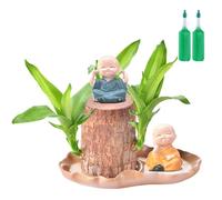 Brazilian Wood Plant, Natural Decorative Plant, Figurine Home Decor, Indoor Outdoor Accent Piece, Living Room Bedroom Patio Hotel Coffee Shop Waiting Area Table Shelf Green Plants Display 5.91 Inches