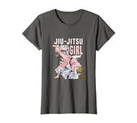 Brazillian Jui-Jitsu Girl BJJ MMA Jiujuitsu Artes Marciales Camiseta, Mujer, Asfalto, XL
