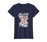 Brazillian Jui-Jitsu Girl BJJ MMA Jiujuitsu Artes Marciales Camiseta, Mujer, Azul Marino, XL