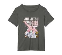 Brazillian Jui-Jitsu Girl BJJ MMA Jiujuitsu Artes Marciales Camiseta, Mujer Tallas Grandes, Asfalto, 4XL Grande