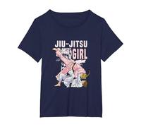 Brazillian Jui-Jitsu Girl BJJ MMA Jiujuitsu Artes Marciales Camiseta, Mujer Tallas Grandes, Azul Marino, 3XL Grande