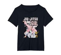 Brazillian Jui-Jitsu Girl BJJ MMA Jiujuitsu Artes Marciales Camiseta, Mujer Tallas Grandes, Negro, 3XL Grande