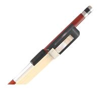 Brazilwood - Arco para violín de estudiante 4/4 con palo redondo y rana de ébano de caballo mongol, bobinado de alambre plateado para práctica principiante