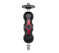 Brazo Adaptador de Montaje de de Doble Cabeza de Bola Profesional con Brazo de Monitor pequeño Accesorios de Tornillo de 1/4 Pulgadas Soporte de extensión de trípode portátil