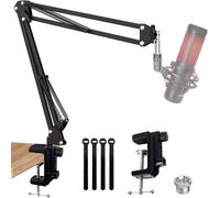 Brazo articulado universal para micrófono HyperX, Blue Yeti, Fifine y muchos más, ajustable 360, abrazadera metálica resistente, comp