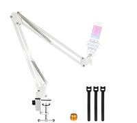 Brazo blanco para Hyperx Quadcast S, soporte blanco ajustable profesional Hyperx Quadcast, compatible con micrófono Quadcast de YUZUHOME