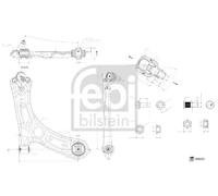 Brazo de control 185602 FEBI BILSTEIN para HYUNDAI KIA