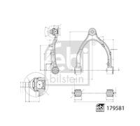 FEBI BILSTEIN Barra de suspensión para TESLA: Model 3, Model Y (Ref: 179581)