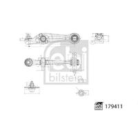 Brazo de control debajo Brazo oscilante transversal 179411 FEBI BILSTEIN