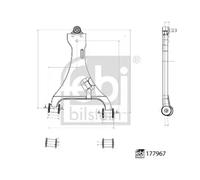 FEBI BILSTEIN 177967 Barra oscilante de suspensión de ruedas
