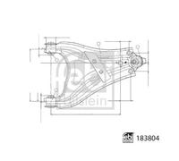 FEBI BILSTEIN 183804 Barra oscilante de suspensión de ruedas