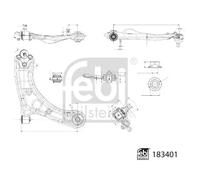 FEBI BILSTEIN 183401 Barra oscilante de suspensión de ruedas