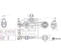 FEBI BILSTEIN 187795 Barra oscilante de suspensión de ruedas