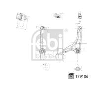 Brazo de control Eje delantero, izquierda brazo triangular (veh. ind) 179106