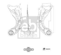 FEBI BILSTEIN Brazo oscilante suspensión trasera 186459 izquierda para Mazda 3 BM/BN