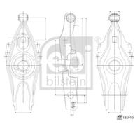 Brazo de control exterior Brazo oscilante longitudinal 185910 FEBI BILSTEIN