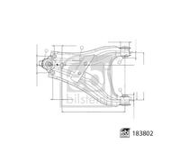 Brazo de control, suspensión de ruedas FEBI BILSTEIN 183802 eje delantero, izquierda,