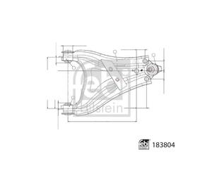 Brazo de control, suspensión de ruedas FEBI BILSTEIN 183804 eje delantero, derecha,