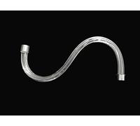 Brazo de cristal liso 30 cm moderno cromado recambio para lámpara de araña y aplique